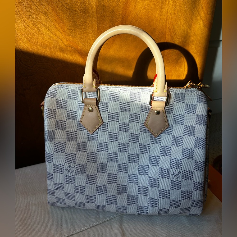 Louis Vuitton Speedy 25 Bandoulière Damier Azur – Excellent – Full Set - Picture 11 of 16